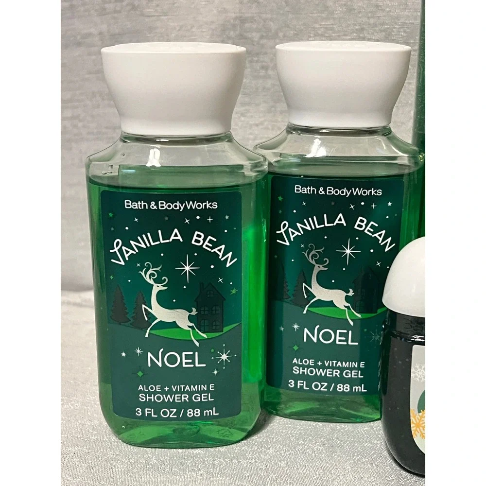 Bath & Body Works Vanilla Bean Noel Shower Gel Hand Sanitizer 6 Piece Holiday